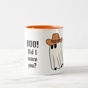 Mug Halloween fantôme mignon noir et orange