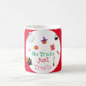 Mug Halloween fantôme Pas de Trucs Traite juste citrou (Centre)
