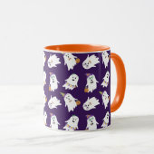 Mug Halloween Fantômes Tricoter Ou Traiter (Devant droit)