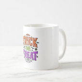 Mug Halloween Farce Traitement Drôle Toile d'Araignée (Devant droit)