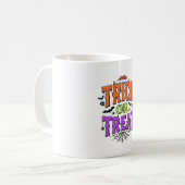 Mug Halloween Farce Traitement Drôle Toile d'Araignée (Devant gauche)