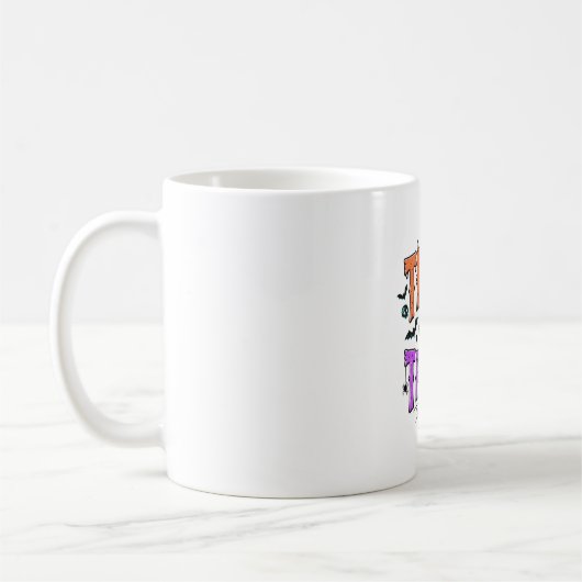 Mug Halloween Farce Traitement Drôle Toile d'Araignée (Gauche)