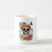 Mug Halloween floral crâne Éffrayant (Centre)