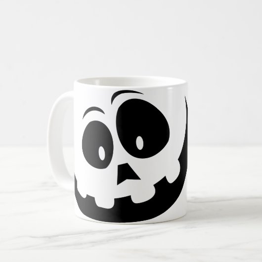 Mug Halloween fou Fantôme visage (Devant gauche)