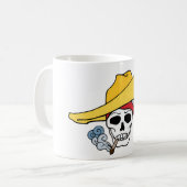 Mug Halloween fumer le crâne avec un dessin de Bandana (Devant gauche)