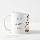 Mug Halloween Funny Cappy Crew Design avec vos noms (Gauche)