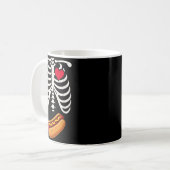 Mug Halloween Funny Skeleton Ribcage Hotdog Food Lover (Devant gauche)