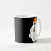Mug Halloween Ghost Drinking Coffee Ghost Ice Coffee M (Devant droit)