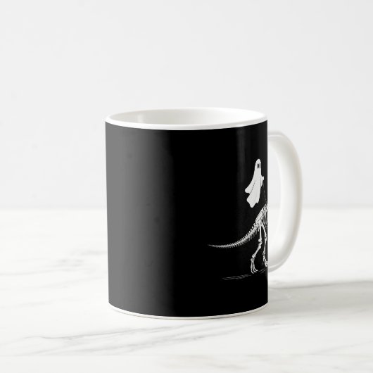 Mug Halloween Ghost Walking Dinosaur Skeleton T Rex Fu (Devant droit)