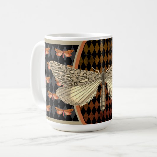 Mug Halloween gothique en diamant de papillon (Devant gauche)