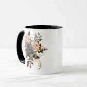 Mug Halloween gothique noir et Rose d'or (Devant gauche)