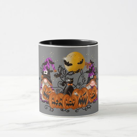 Mug Halloween Grey Gray Gnome (Centre)
