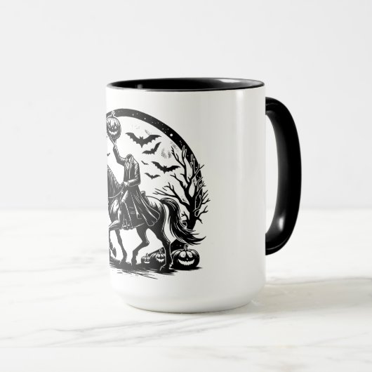 Mug Halloween Halloween Horseman sans tête conception (Devant droit)