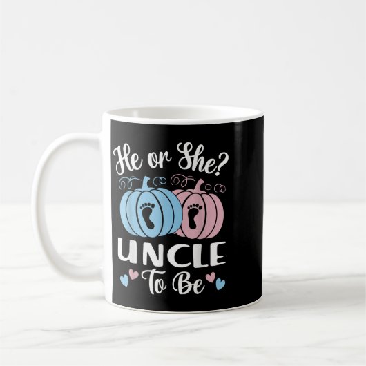 Mug Halloween He Or She Uncle To Be Pumpkin Gender Rev (Gauche)