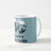 Mug Halloween heureux avec la lune et le cimetière (Devant droit)