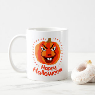 Mug 🎃 Halloween heureux - Drôle, Effrayant et Citroui