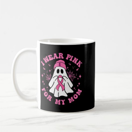 Mug Halloween I Wear Pink For My Mom Breast Cancer Kid (Gauche)