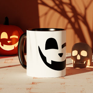 Mug Halloween Jack-o'-lantern Citrouille Happy Face