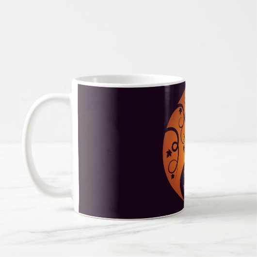 Mug Halloween Jack-o'-lantern citrouille visage et ara (Gauche)