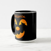 Mug Halloween Jack-o'-lanterne Drôle Face Combo (Devant gauche)