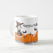 Mug Halloween jolie petite sorcière (Devant gauche)