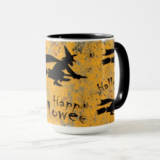 Mug Halloween joyeuse sorcière (Devant droit)