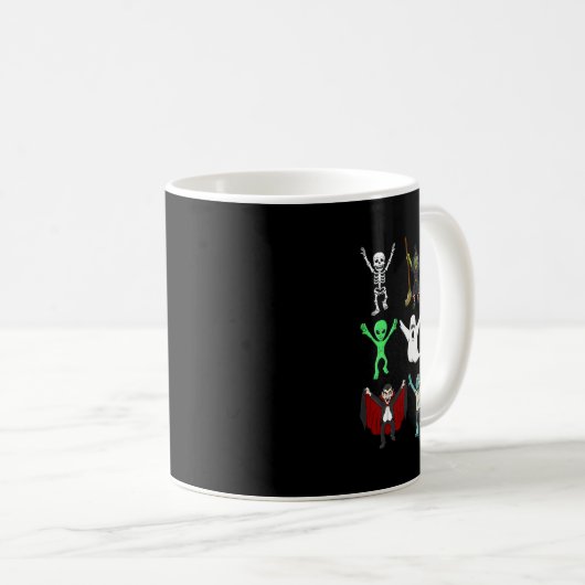 Mug Halloween Jubilation Danser Monstres Garçons Fille (Devant droit)