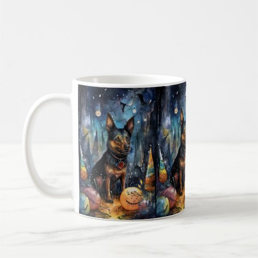 Mug Halloween Kelpie Australien Avec Citrouilles Effra (Gauche)