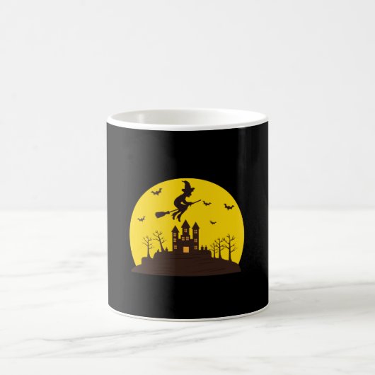 Mug Halloween la nuit sorcière cadeau maison hantée (Centre)