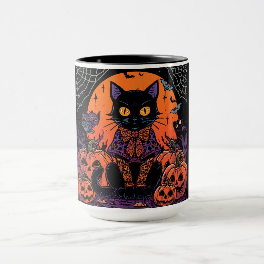 Mug Halloween,Le rôdeur de la parcelle de citrouilles (Centre)