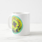 Mug Halloween Lime green Joyeux (Devant gauche)
