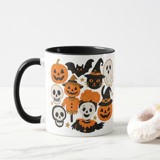 Mug Halloween lunaire (Avec donut)
