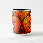 Mug Halloween lunaire Jack-o'-lantern Floral Orange (Centre)