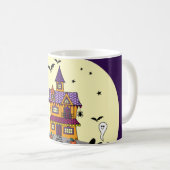 Mug Halloween Maison hantée Noir chauve Pleine lune Fa (Devant droit)