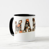 Mug Halloween MAMA- Varsity Ghost & Pumpk (Devant gauche)