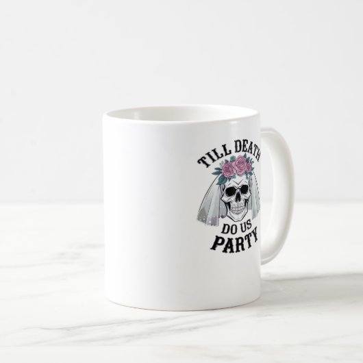 Mug Halloween Mariage Éffrayant - Jusqu'à la mort Do U (Devant droit)