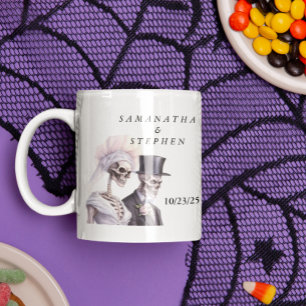 Mug Halloween Mariage Skeleton Couple