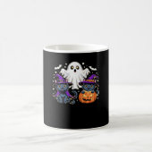 Mug Halloween mignon Fantôme Citrouille Chat Classique (Centre)