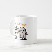 Mug Halloween mignonne mais Déplaisante Fantôme & Café (Devant gauche)