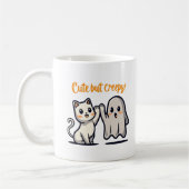 Mug Halloween mignonne mais Déplaisante Fantôme & Café (Gauche)