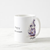Mug Halloween mignonne pourpre sorcière fantôme Person (Devant droit)