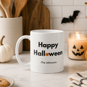 Mug Halloween minimaliste moderne – Personnalisé