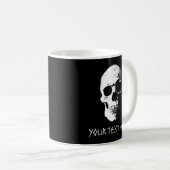 Mug Halloween Modèle de crâne de texte et de conceptio (Devant droit)