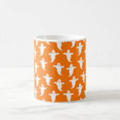 Mug Halloween moderne simple orange et blanc fantômes (Centre)
