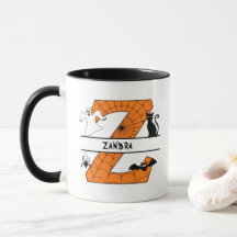 Halloween Monogram Z Ajouter Votre Nom