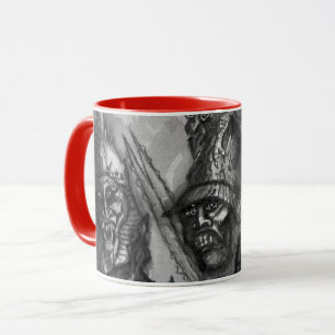Mug HALLOWEEN MONSTERS ORK WAR Noir Blanc Rouge