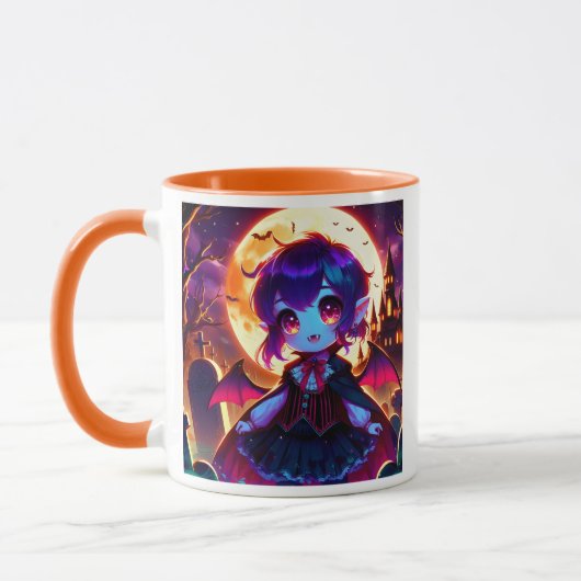 Mug Halloween - Moonlit chibi vampire (Gauche)