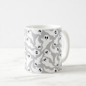 Mug Halloween Motif gris-fantôme (Devant droit)