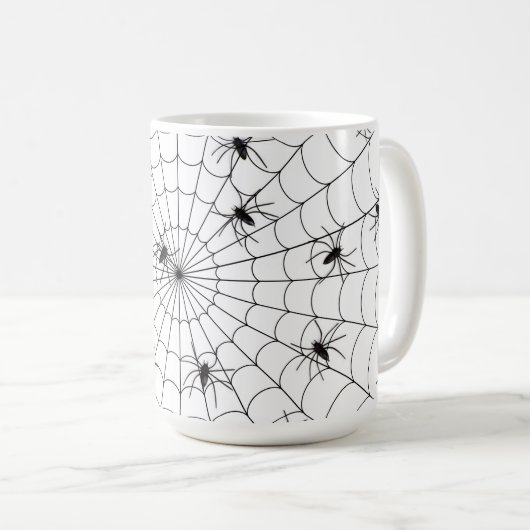 Mug Halloween Mug/Araignées et araignées web (Devant droit)