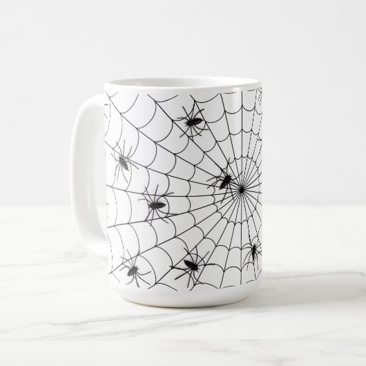 Mug Halloween Mug/Araignées et araignées web (Devant gauche)